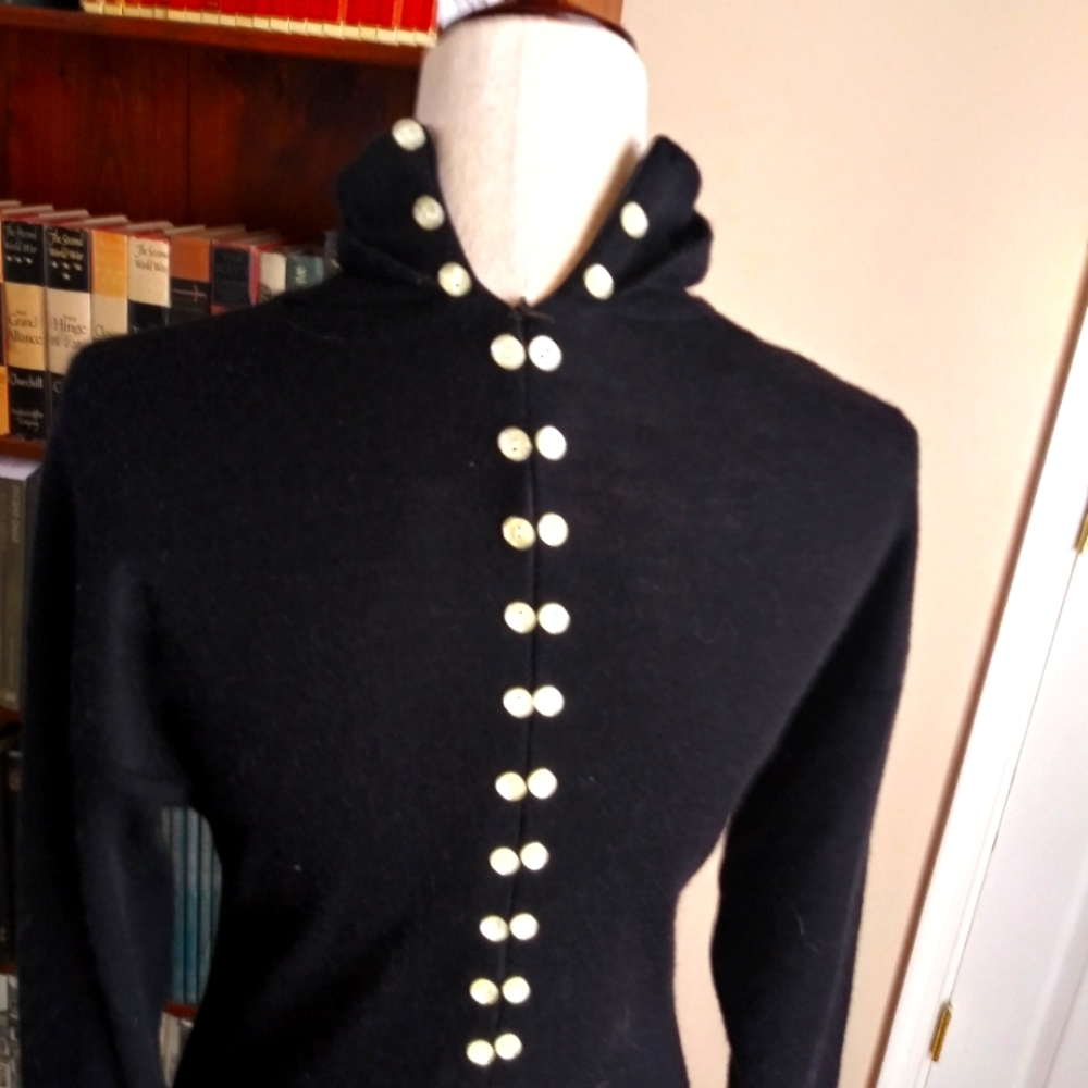 Vintage 80's Benson & Smith Black Dress-Unique